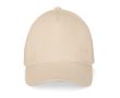 Casquette en coton brossé 5 panneaux avec boucle métallique 260 g/m² couleur beige