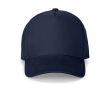 Casquette en coton brossé 5 panneaux avec boucle métallique 260 g/m² couleur bleu marine