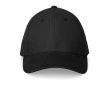 Casquette réglable en coton brossé à 6 panneaux 260 g/m² couleur noir