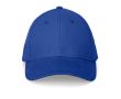 Casquette réglable en coton brossé à 6 panneaux 260 g/m² couleur bleu roi