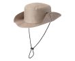 Chapeau de type safari en polyester avec trous d'aération couleur beige