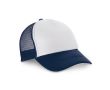 Casquette en polyester avec filet et fermeture en plastique 150 g/m² couleur bleu marine