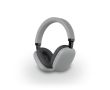 Casque sans fil à réduction de bruit avec microphone couleur gris clair