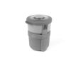 Lunch box hermétique en plastique avec couverts 2 en 1 fabrication UE couleur gris