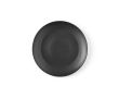 Assiette plate en céramique avec finition mate, fabriquée en Europe couleur noir