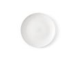 Assiette plate en céramique avec finition mate, fabriquée en Europe couleur blanc