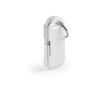 Chargeur portable porte-clés compact en plastique recyclé 1 000 mAh couleur blanc