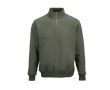 Sweat-shirt unisexe en coton bio avec fermeture 1/4 340g/m² Malibu couleur vert militaire