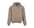 Sweat unisexe oversize 340 g/m² en coton et polyester recyclé Ericeira couleur marron clair