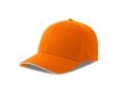 Casquette en coton recyclé et bio avec visière avec détails couleur orange