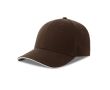 Casquette en coton recyclé et bio avec visière avec détails couleur marron
