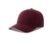 Casquette en coton recyclé et bio avec visière avec détails couleur bordeaux