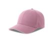 Casquette en coton recyclé et bio avec visière avec détails couleur rose clair 
