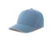 Casquette en coton recyclé et bio avec visière avec détails couleur bleu ciel