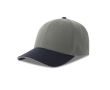 Casquette en coton recyclé et bio avec visière avec détails couleur gris