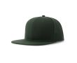 Casquette en sergé de polyester recyclé avec visière plate 300 g/m² couleur vert foncé