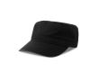 Casquette militaire à bord semi-courbé en coton écologique, 280 g/m² couleur noir