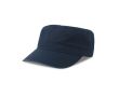 Casquette militaire à bord semi-courbé en coton écologique, 280 g/m² couleur bleu marine