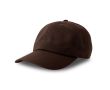 Casquette en coton recyclé et biologique, fermeture à boucle 280 g/m² couleur marron