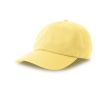 Casquette en coton recyclé et biologique, fermeture à boucle 280 g/m² couleur jaune clair