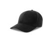 Casquette en polyester recyclé à 6 panneaux, toucher velours 135 g/m² couleur noir
