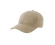 Casquette en polyester recyclé à 6 panneaux, toucher velours 135 g/m² couleur beige