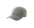 Casquette en polyester recyclé à 6 panneaux, toucher velours 135 g/m² couleur gris clair