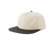 Casquette vintage en coton recyclé avec visière plate 260 g/m² couleur gris taupe