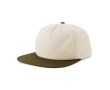 Casquette vintage en coton recyclé avec visière plate 260 g/m² couleur vert militaire