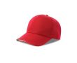 Casquette en polyester recyclé avec visière italienne, 220 g/m² couleur rouge
