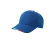 Casquette en polyester recyclé avec visière italienne, 220 g/m² couleur bleu roi