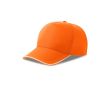 Casquette de baseball à 5 panneaux en polyester recyclé, 220 g/m² couleur orange