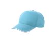 Casquette de baseball à 5 panneaux en polyester recyclé, 220 g/m² couleur bleu ciel