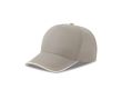 Casquette de baseball à 5 panneaux en polyester recyclé, 220 g/m² couleur gris clair