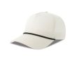 Casquette de baseball 5 panneaux avec cordon et fermeture snapback couleur blanc