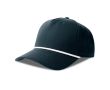 Casquette de baseball 5 panneaux avec cordon et fermeture snapback couleur bleu marine