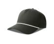 Casquette de baseball 5 panneaux avec cordon et fermeture snapback couleur gris foncé