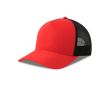 Casquette trucker écologique à 5 panneaux avec protection UPF 50 couleur rouge