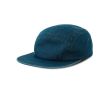 Casquette style camper 5 panneaux non structurée à visière plate couleur bleu jean