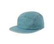Casquette style camper 5 panneaux non structurée à visière plate couleur bleu gris