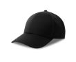 Casquette de baseball en polyester écologique, 6 panneaux et velcro couleur noir