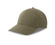 Casquette de baseball en polyester écologique, 6 panneaux et velcro couleur vert olive
