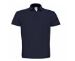 Polo pour homme en coton piqué avec 2 boutons 180 g/m² B&C  couleur bleu marine