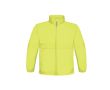 Coupe-vent ajustable pour enfant en nylon déperlant B&C  couleur jaune fluorescent