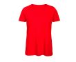 T-shirt pour femme en coton biologique à manches courtes 140 g/m² B&C  couleur rouge