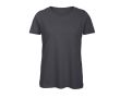 T-shirt pour femme en coton biologique à manches courtes 140 g/m² B&C couleur gris foncé