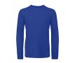 T-shirt pour homme à manches longues en coton biologique B&C couleur bleu roi