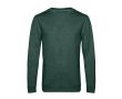 Pull à col rond ajusté en coton 280 g/m² B&C couleur vert chiné