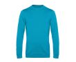 Pull à col rond ajusté en coton 280 g/m² B&C couleur bleu riviera