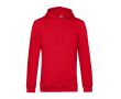 Sweat moderne en coton biologique avec capuche 280 g/m² B&C  couleur rouge